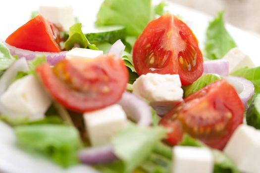 closeup of fresh salad 