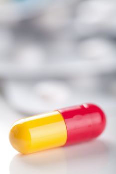 macro of capsule pill