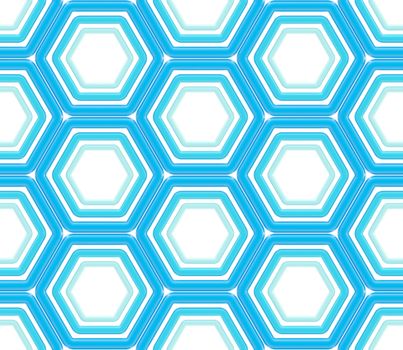 Seamless abstract background texture made of bright glossy hexagons