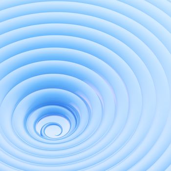 Abstract wavy vortex twirl glossy blue background