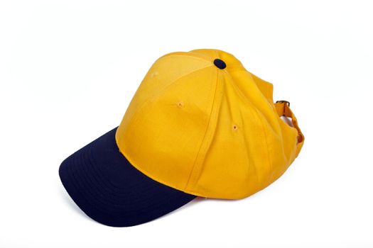 baseball cap with blue and yellow colors