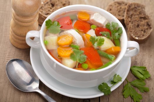 chicken soup with vegetables 