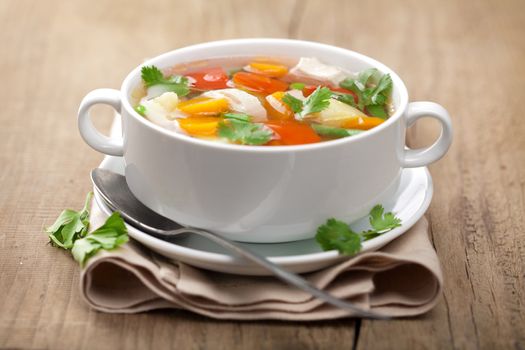 chicken soup with vegetables 