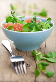 fresh salad with grapefruit 
