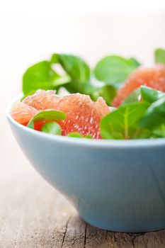 fresh salad with grapefruit