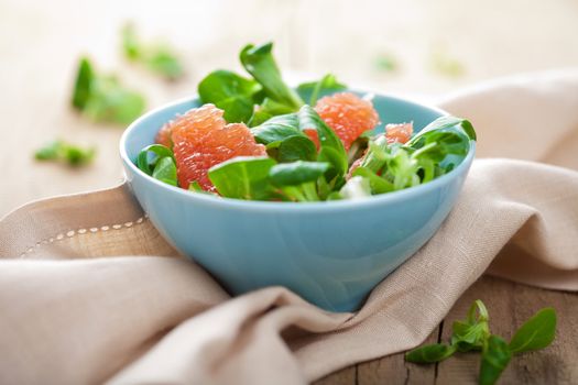 fresh salad with grapefruit 