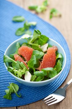 fresh salad with grapefruit 