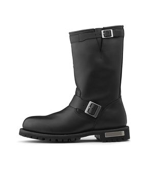 Black boots (clipping path) on white background