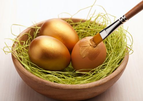 painting easter eggs 
