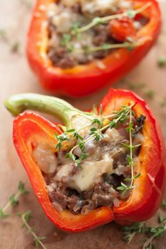 stuffed paprika with meat and vegetables 
