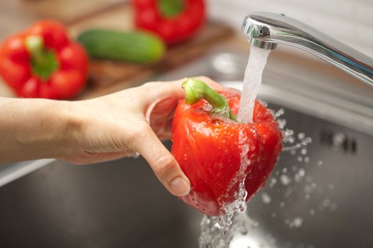 washing vegetable 