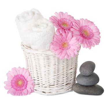 bath and spa set isolated 