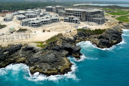 A hotel is under construction. The Dominican Republic.