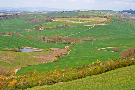 Italy. Val D'Orcia valley. Tuscany landscape