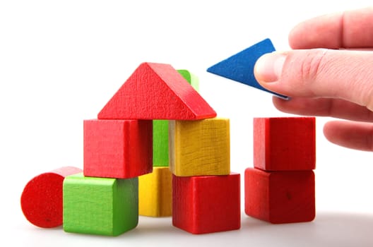 Wooden building blocks