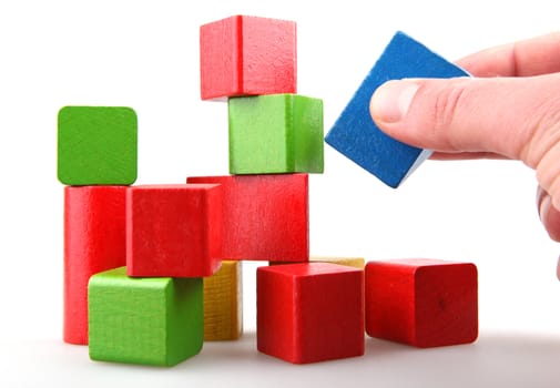 Wooden building blocks