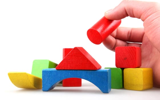 Wooden building blocks