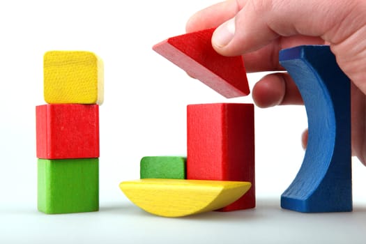 Wooden building blocks