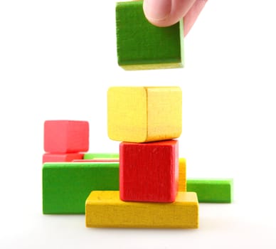 Wooden building blocks