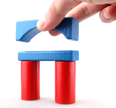 Wooden building blocks