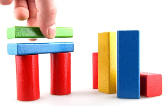 Wooden building blocks