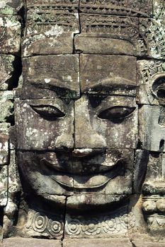 Khmer Buddha Head at Bayon Temple (Angkor, Cambodia)