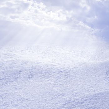 snowy landscape lit by the sun valley