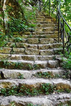 very old steps leading up