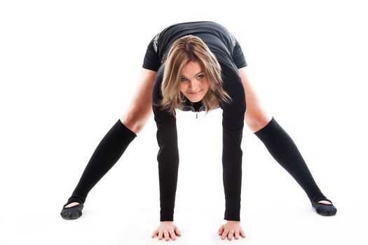 young and beautiful woman engaged in fitness