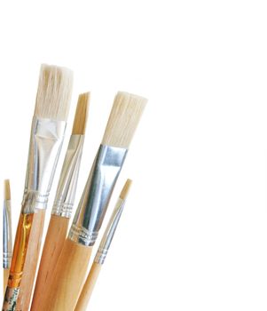 Art brushes isolated on white background