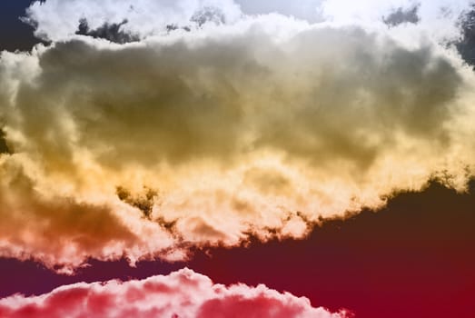 Sun rays through clouds - very dramatic sky.