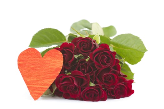 red roses and heart