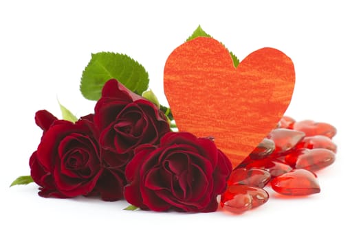 red roses and hearts