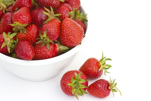 fresh strawberries in a bowl