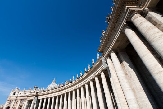 Colonnade of St. Peter's Basilica in Vatican