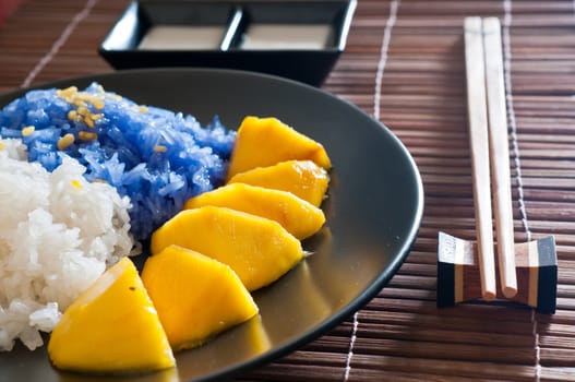 Sticky Rice Mango Thai Dessert.