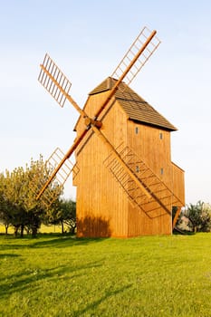 wooden windmill, Stary Poddvorov, Czech Republic