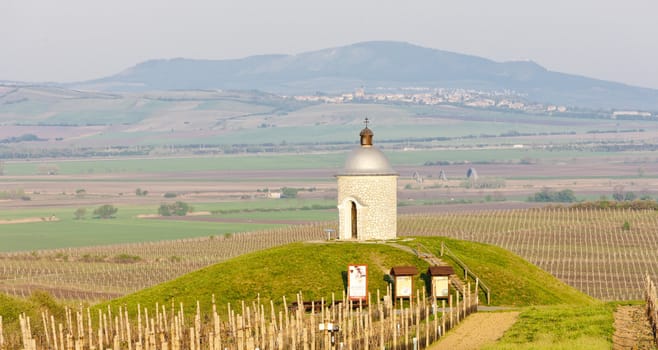 chapel with vineyard near Velke Bilovice, Czech Republic