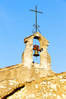 bell tower of Chapel St. Sixte near Eygalieres, Provence, France