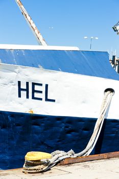 detail of ship, Hel, Pomerania, Poland