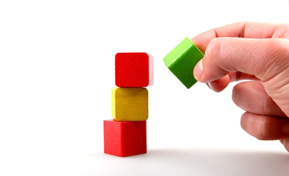 Wooden building blocks