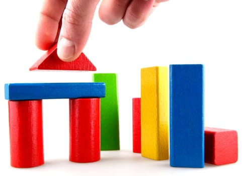 Wooden building blocks