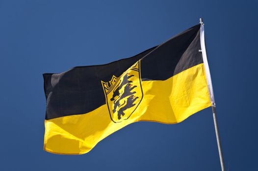 flag in front of blue sky