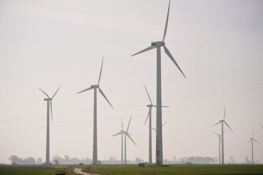 Wind turbines in northern germany