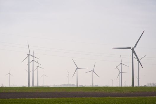 Wind turbines in northern germany