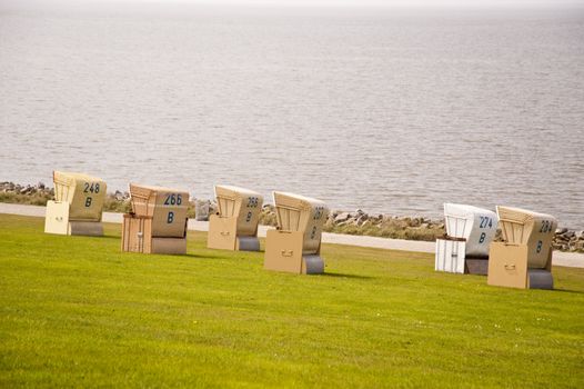 Beach chairs in Buesum, Germany