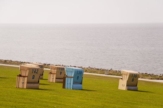 Beach chairs in Buesum, Germany