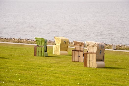Beach chairs in Buesum, Germany