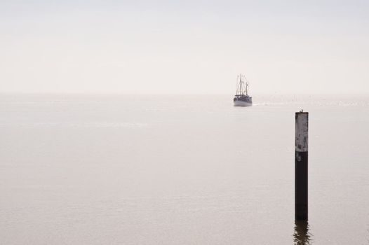 Scene in the port of Buesum, Germany