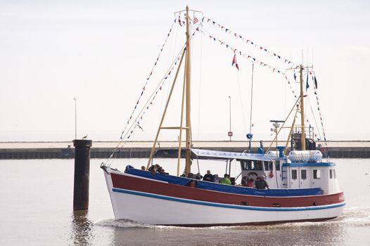 Scene in the port of Buesum, Germany